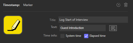 Configure the timestamp plugin actions The timestamp plugin